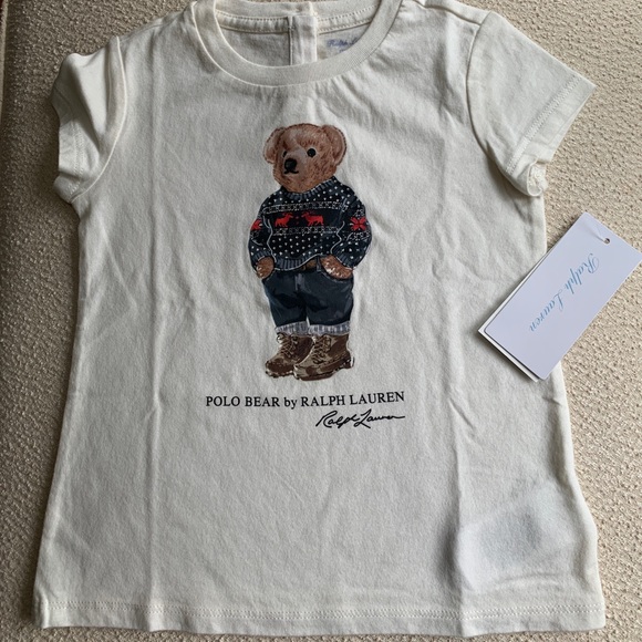 Ralph Lauren Polo Bear Tee Shirt Size 18 months NWT - Picture 1 of 4